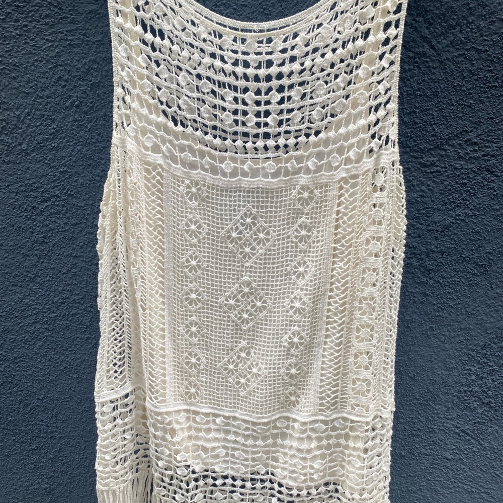 Lauren by Ralph Lauren Crochet Tank